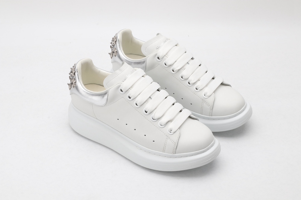 AMQ oversized sneakers with siL*Ver heel