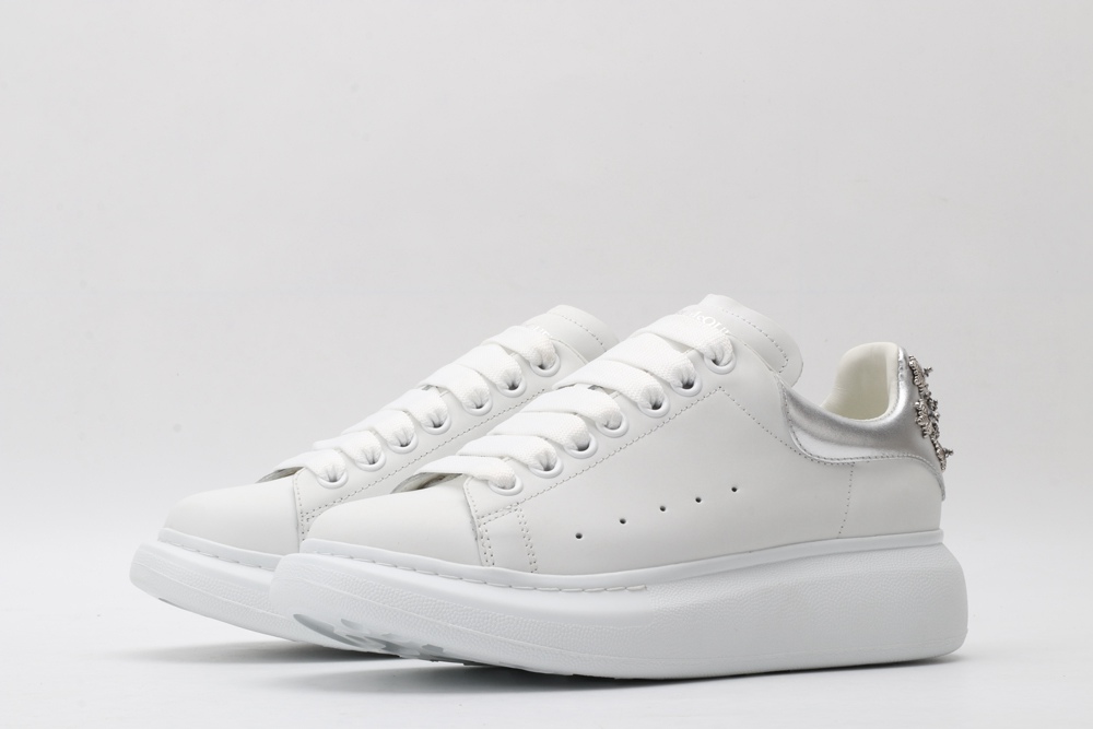 AMQ oversized sneakers with siL*Ver heel