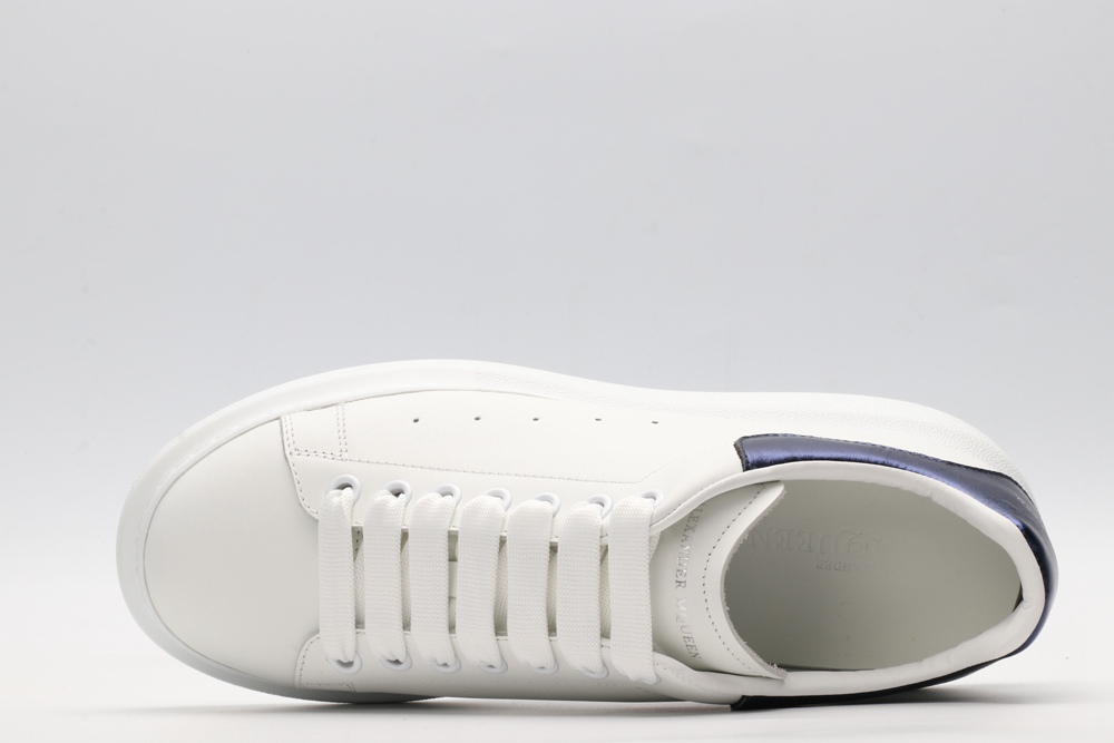 AMQ White & Blue Oversized Sneakers