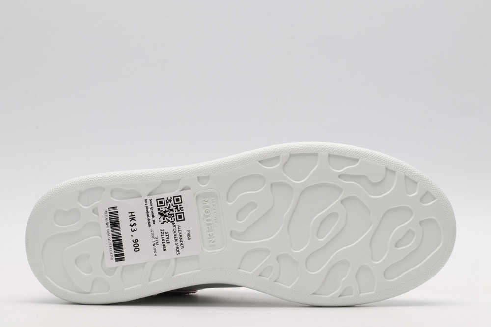 AMQ White & Rose Tiny Dancer Oversized Sneakers