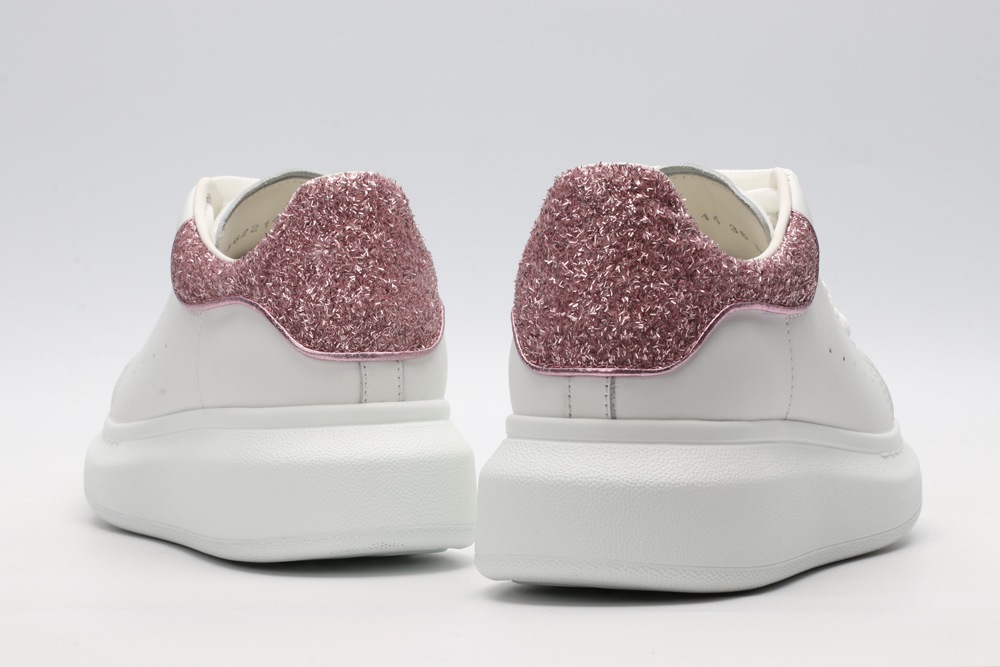 AMQ White & Rose Tiny Dancer Oversized Sneakers