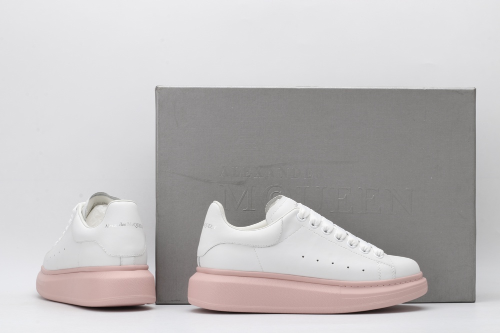 AMQ white&rose oversized sneakers