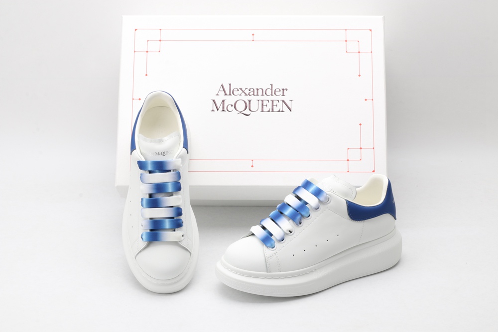 AMQ oversized sneakers with blue heel