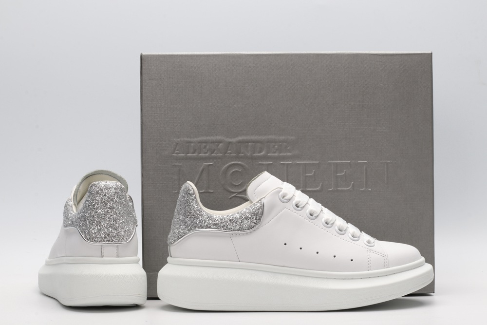 AMQ oversized sneakers with siL*Ver heel