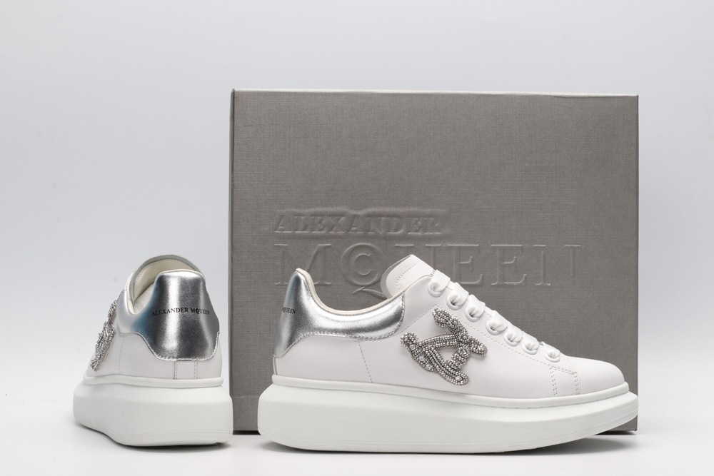 AMQ oversized sneakers with siL*Ver heel