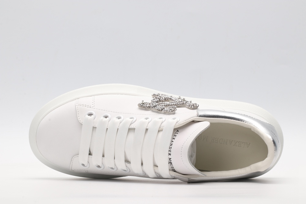 AMQ oversized sneakers with siL*Ver heel