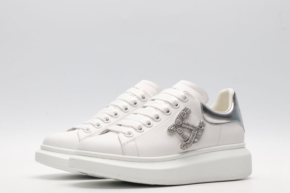 AMQ oversized sneakers with siL*Ver heel