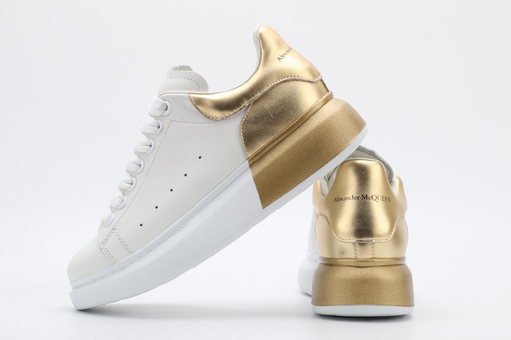 AMQ oversized sneakers with gold heel