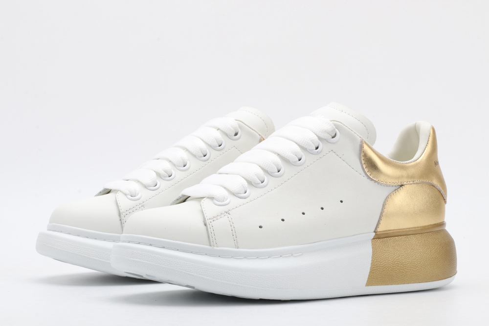 AMQ oversized sneakers with gold heel