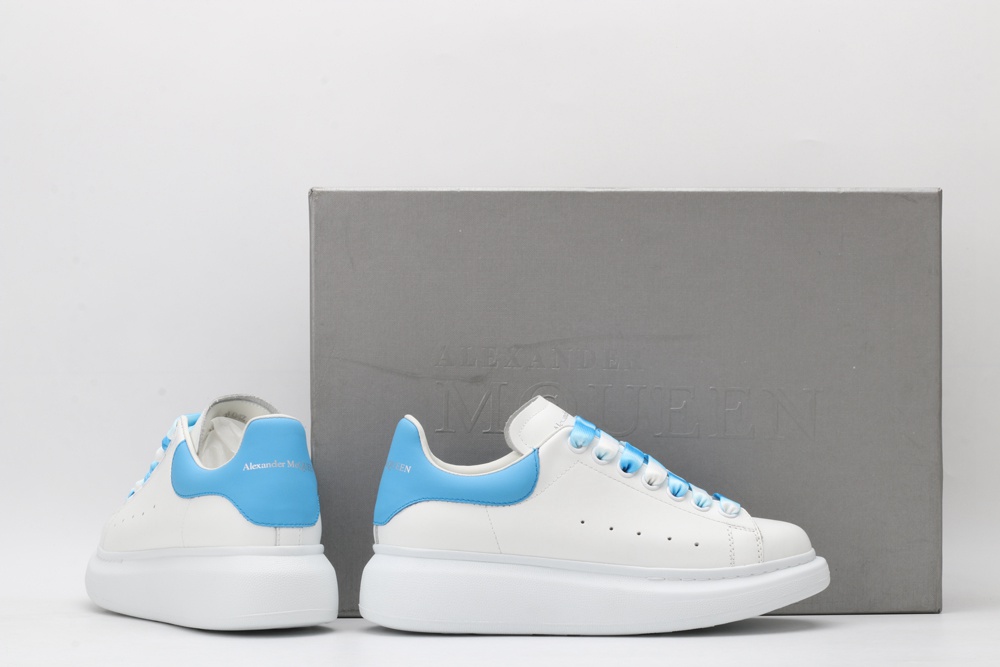 AMQ white&sky blue oversized sneakers