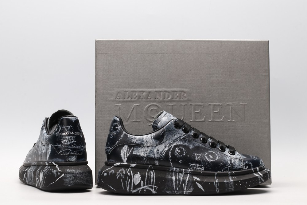 AMQ black oversized sneakers