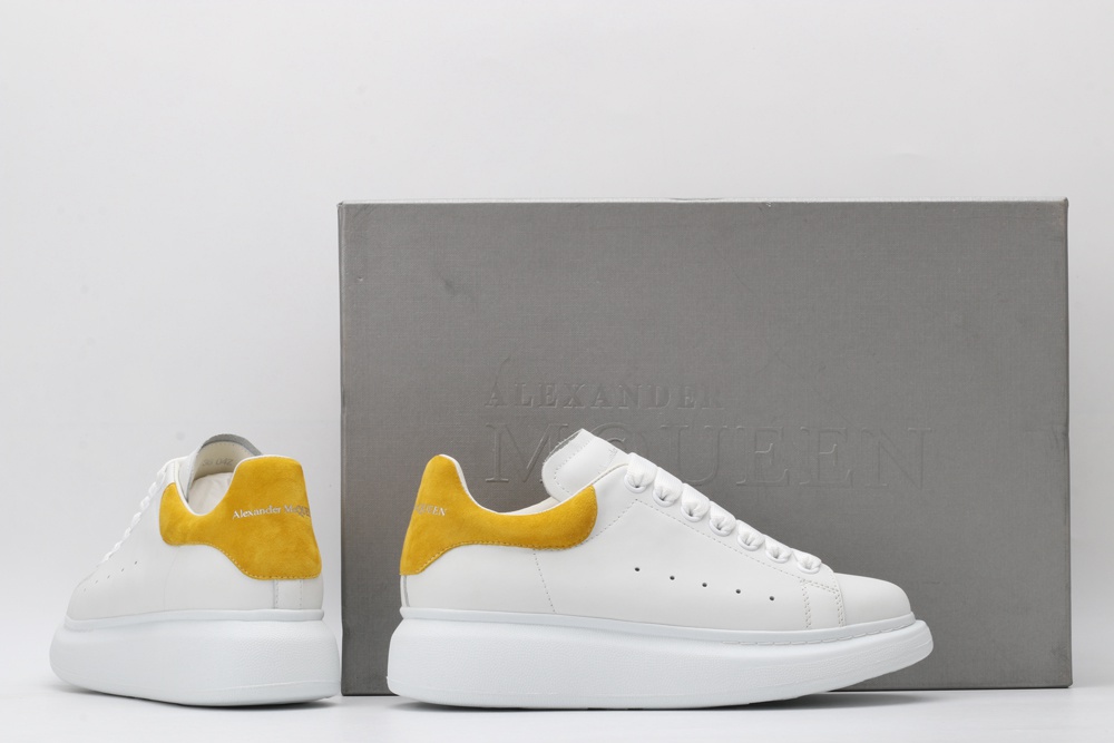 AMQ oversized sneakers with yellow heel