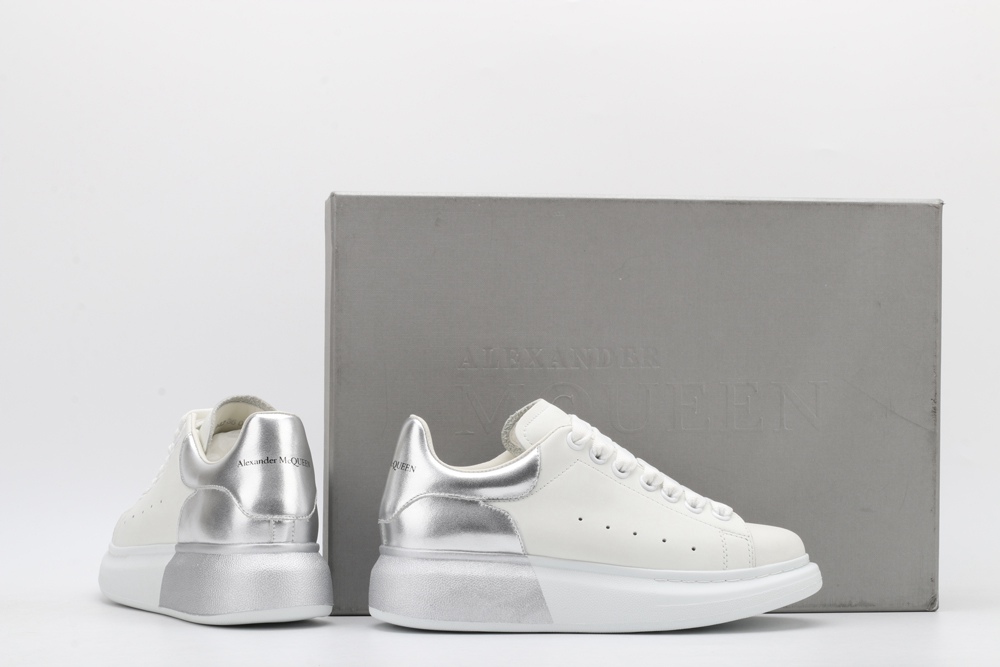 AMQ oversized sneakers with siL*Ver heel