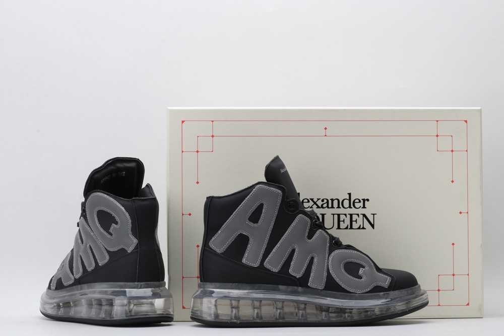 AMQ black oversized sneakers