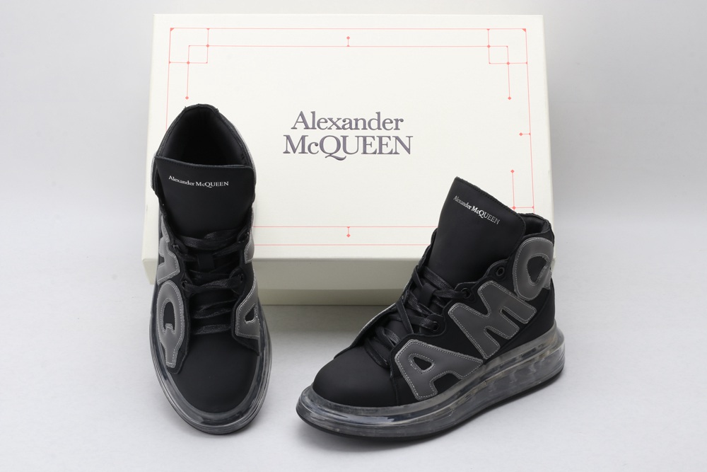 AMQ black oversized sneakers