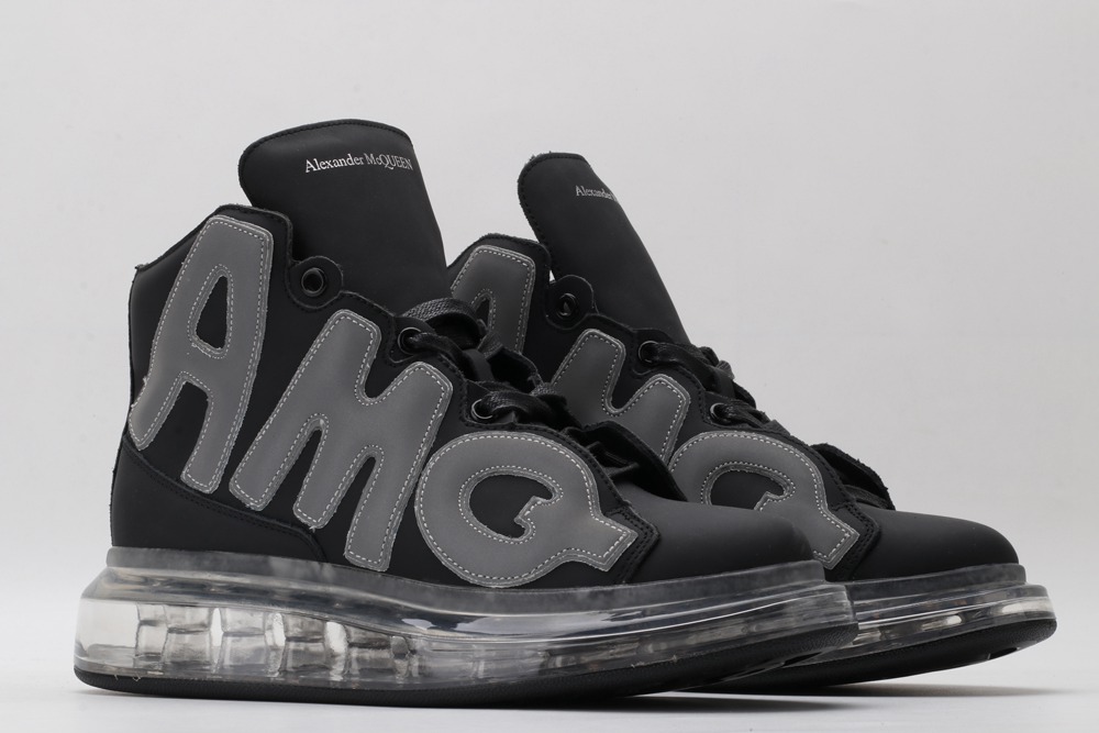 AMQ black oversized sneakers