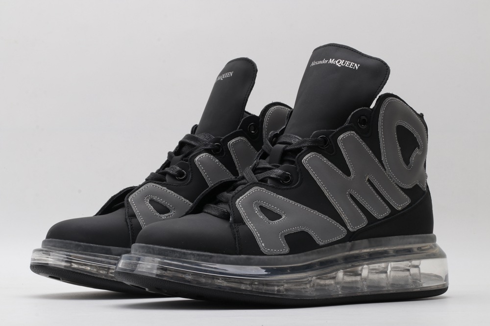 AMQ black oversized sneakers