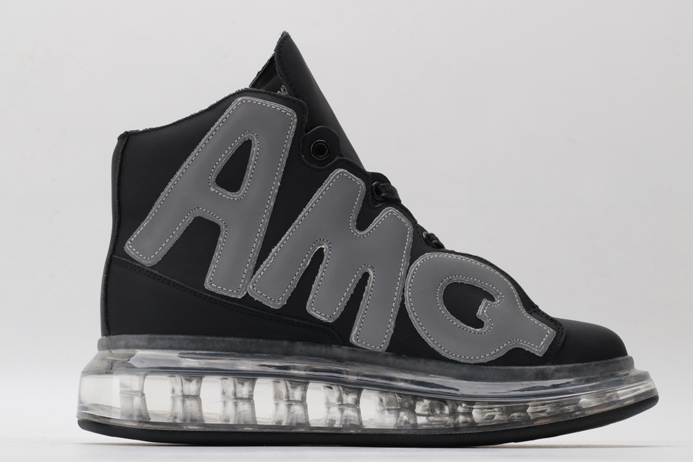 AMQ black oversized sneakers