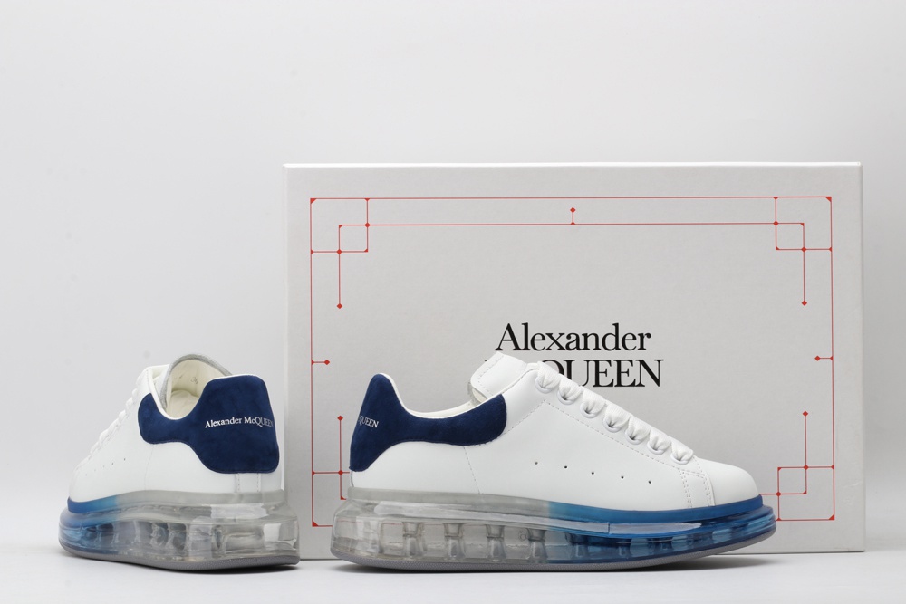 AMQ white & blue oversized sneakers