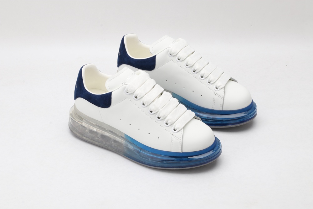 AMQ white & blue oversized sneakers