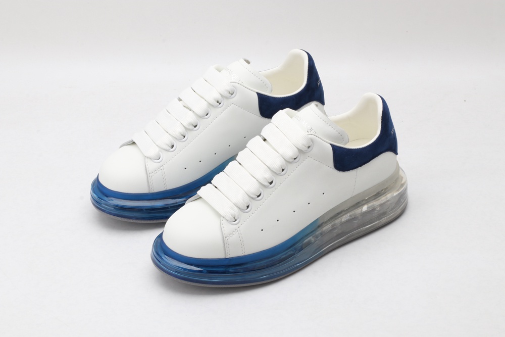AMQ white & blue oversized sneakers