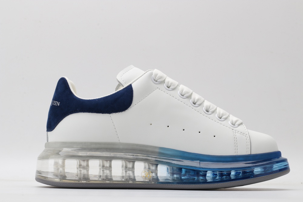 AMQ white & blue oversized sneakers
