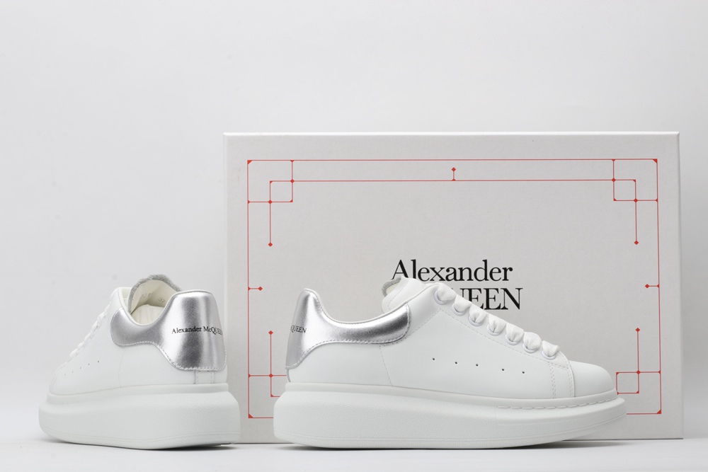 AMQ oversized sneakers with siL*Ver heel