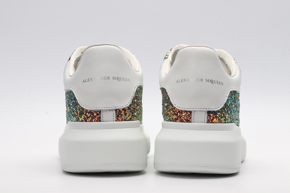 AMQ Shell glitter lace-up sneaker