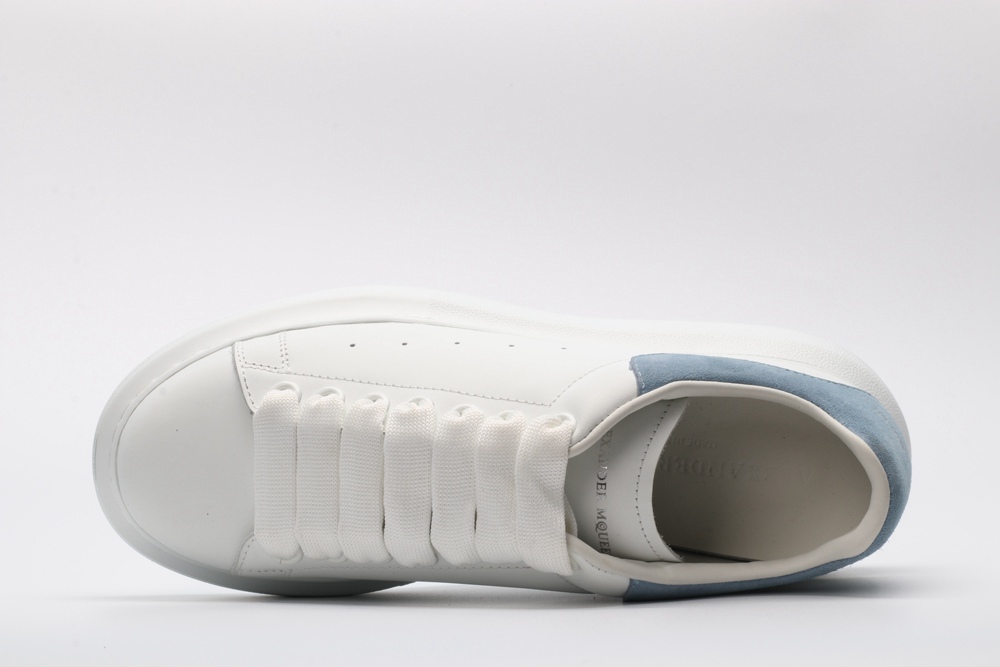 AMQ White & Blue Oversized Sneakers