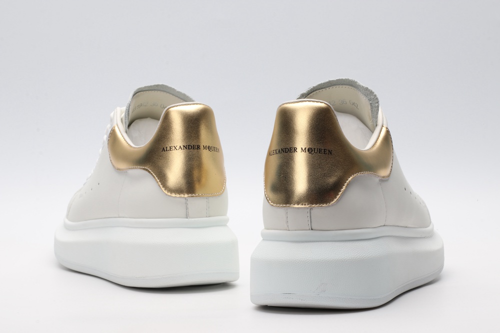 AMQ 40MM LEATHER & METALLIC LEATHER SNEAKERS