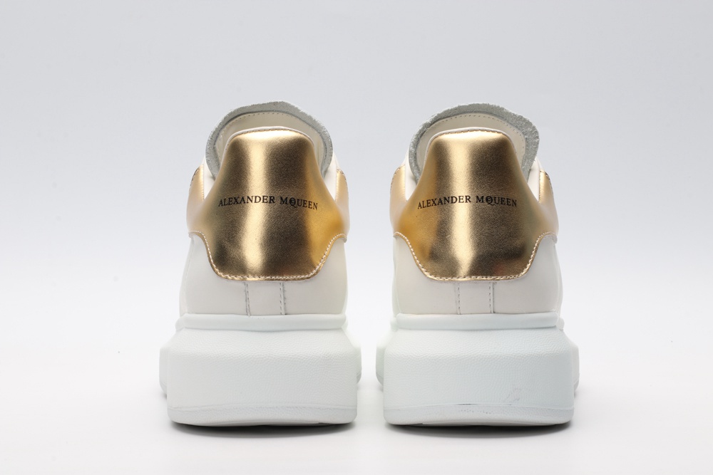 AMQ 40MM LEATHER & METALLIC LEATHER SNEAKERS