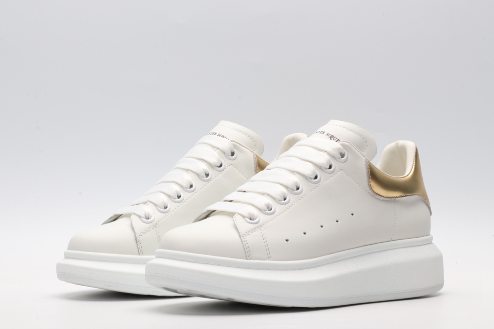 AMQ 40MM LEATHER & METALLIC LEATHER SNEAKERS