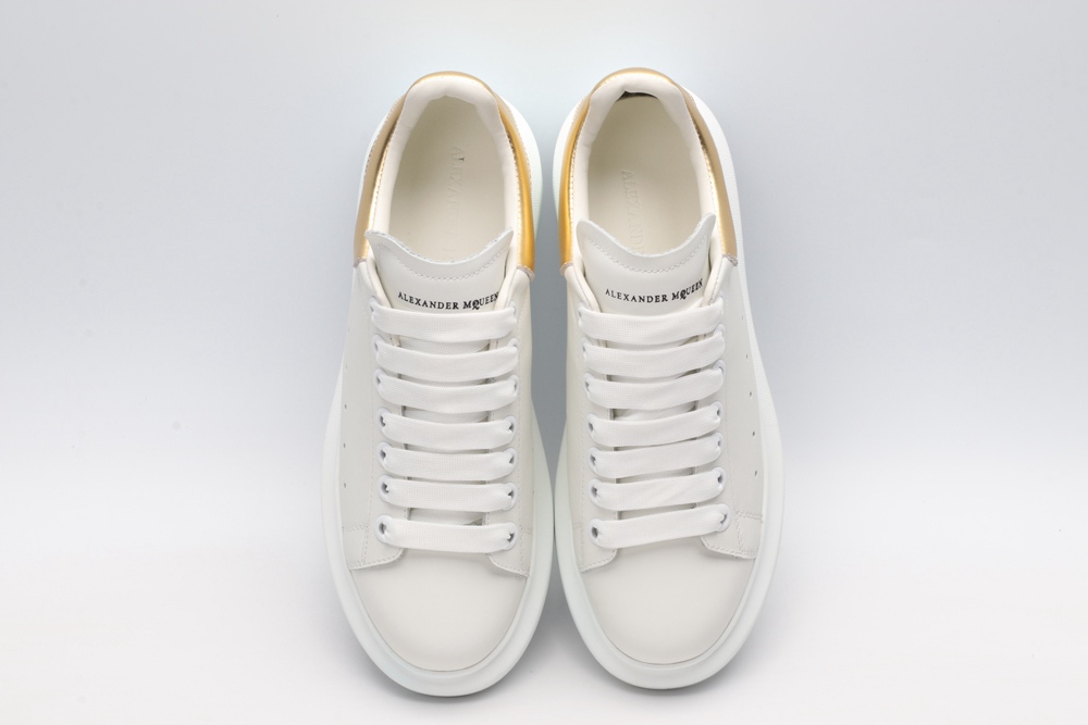 AMQ 40MM LEATHER & METALLIC LEATHER SNEAKERS