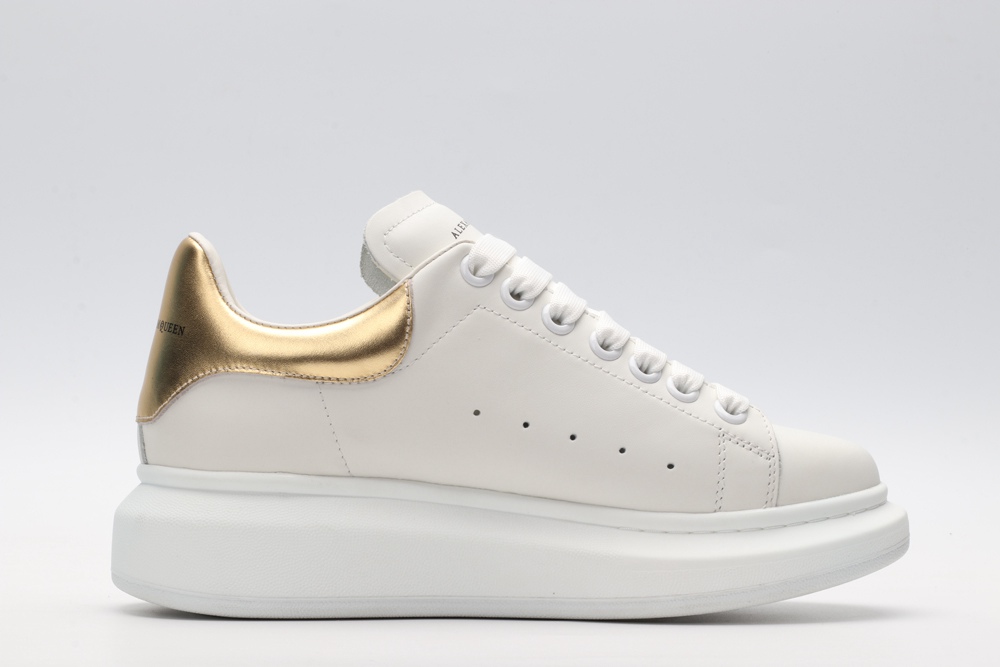 AMQ 40MM LEATHER & METALLIC LEATHER SNEAKERS