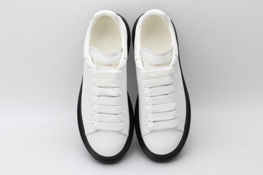 AMQ White & Black Oversized Sneakers