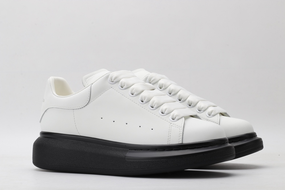AMQ White & Black Oversized Sneakers