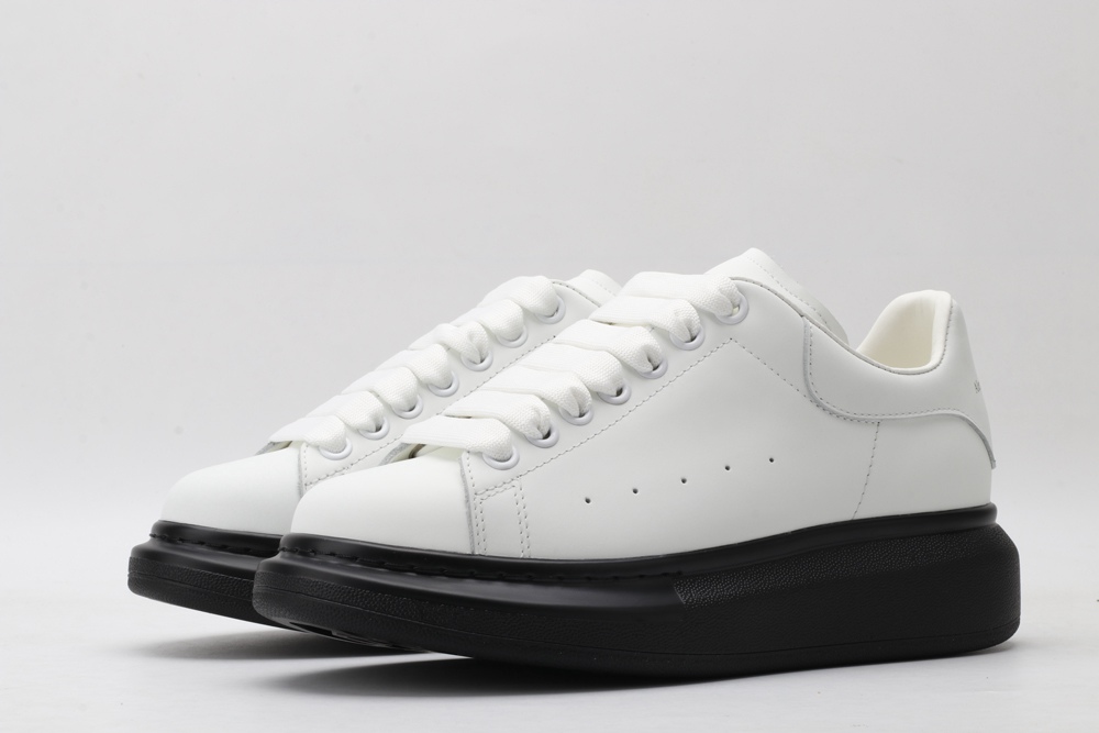 AMQ White & Black Oversized Sneakers