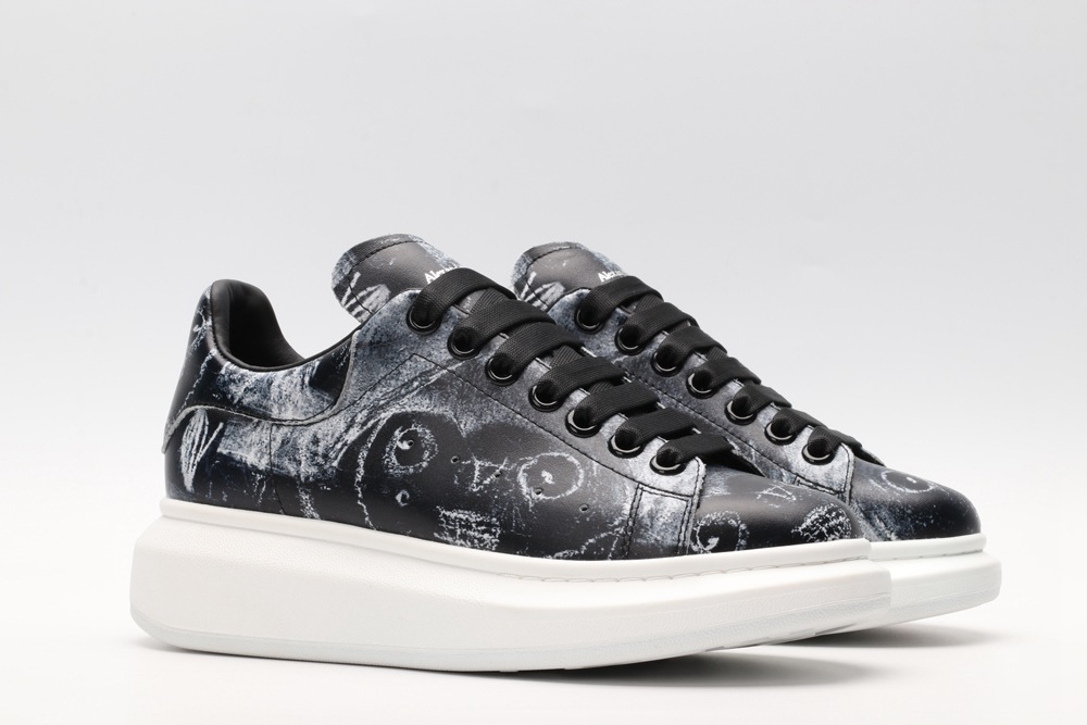 AMQ black oversized sneakers