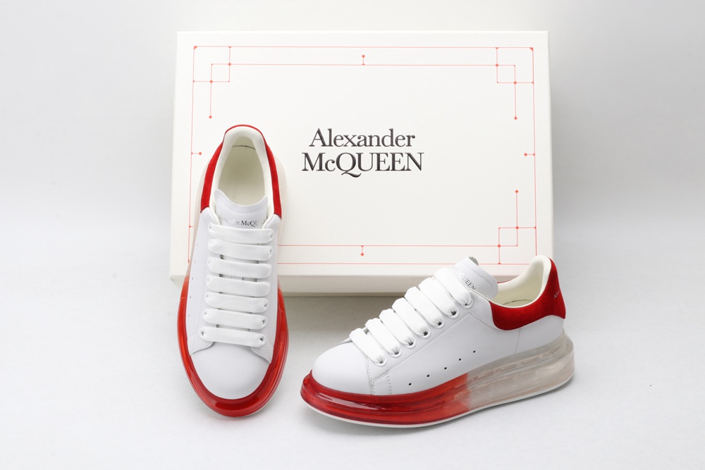 AMQ oversized sneakers with red heel