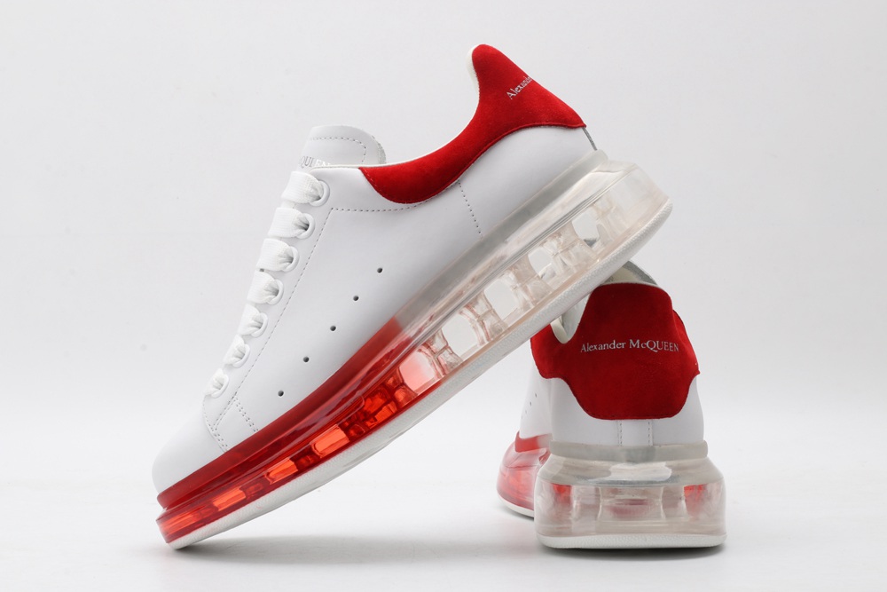 AMQ oversized sneakers with red heel