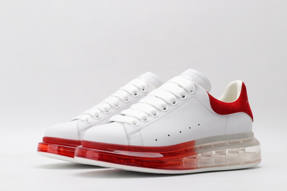 AMQ oversized sneakers with red heel