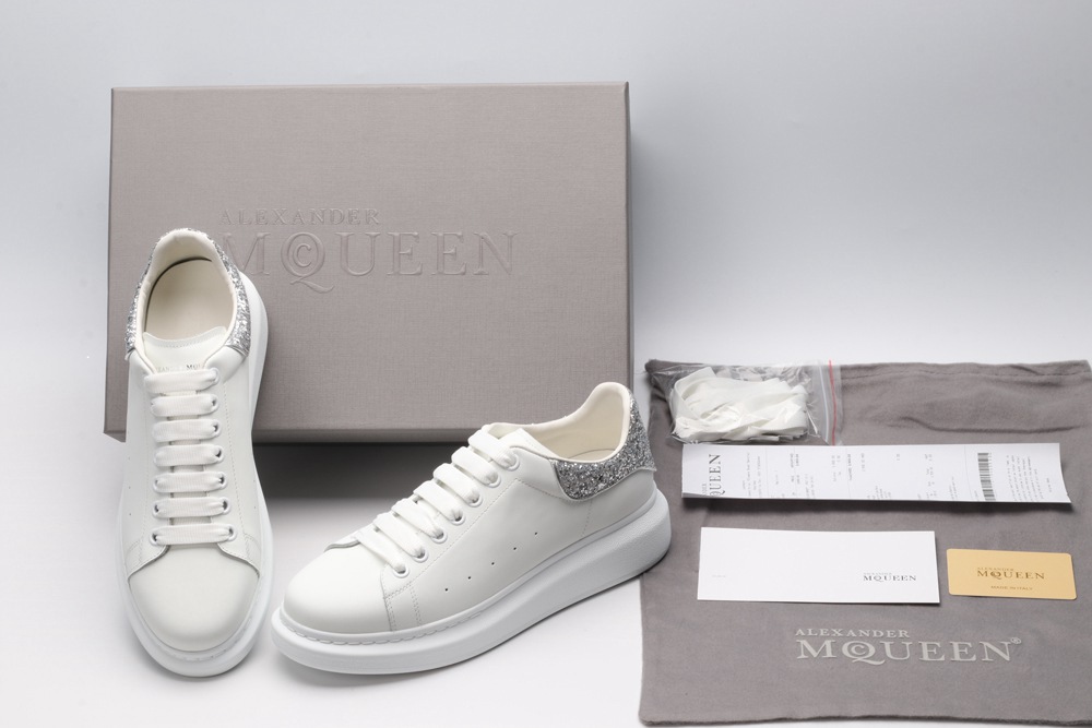 AMQ oversized sneakers with siL*Ver heel