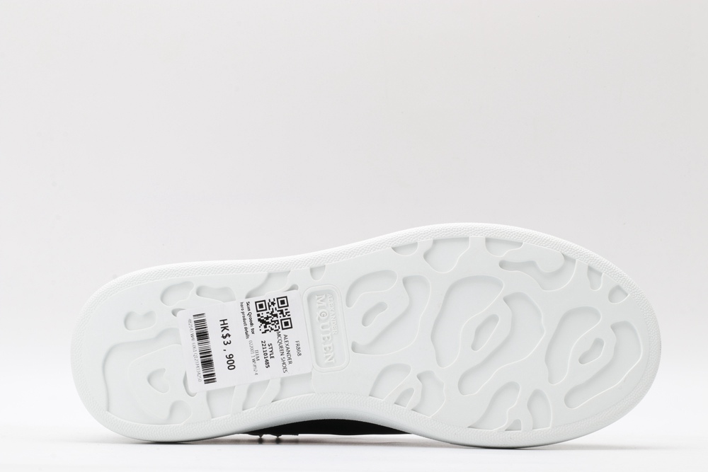 AMQ Black Studded Logo Oversized Sneakers