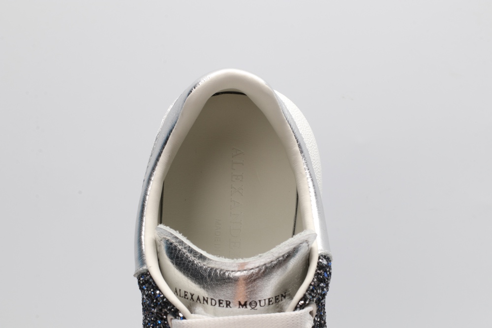 AMQ Shell glitter lace-up sneaker