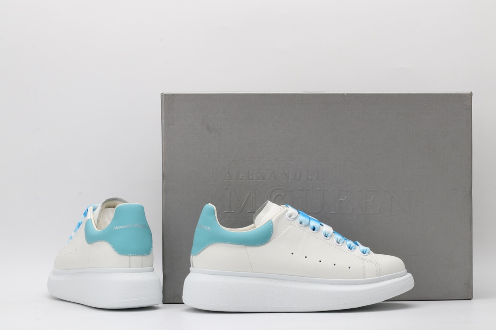 AMQ | Women 40mm Leather & Suede Sneakers White/Green