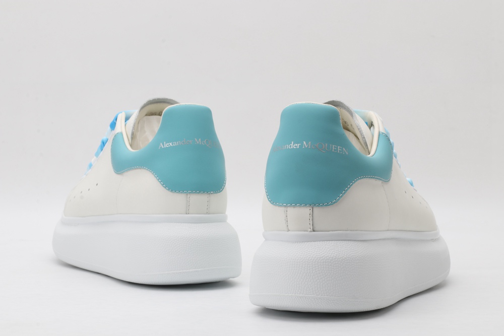 AMQ | Women 40mm Leather & Suede Sneakers White/Green