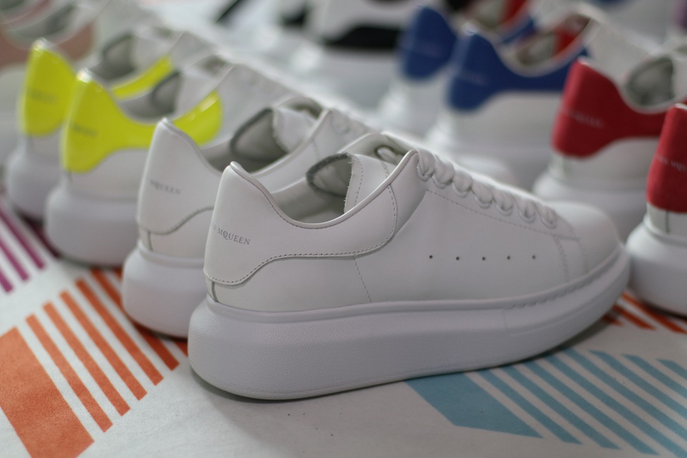 AMQ Leather Platform Sneakers