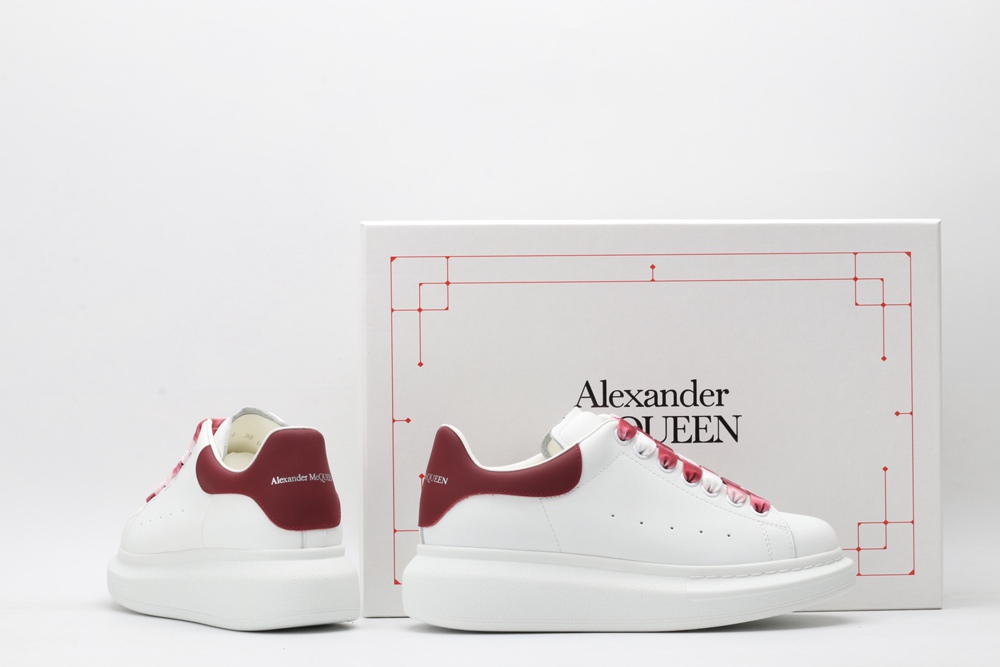 AMQ oversized sneakers with red heel