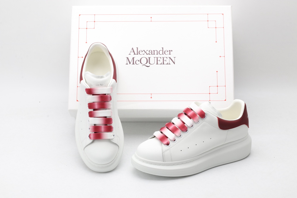 AMQ oversized sneakers with red heel
