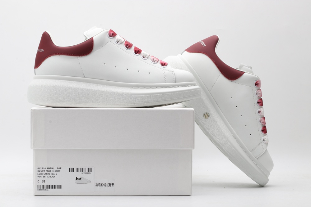 AMQ oversized sneakers with red heel